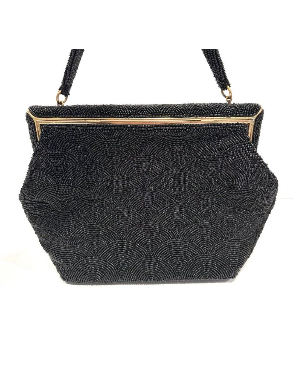 Vintage Bags by Josef Beaded & Multicolor Embroidered Floral Clasp Handbag Purse - Picture 5 of 10